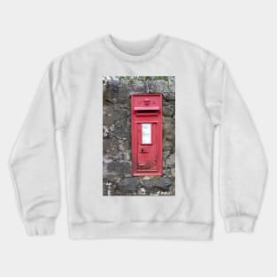 Traditional Red British Post Box in Wall [Royal Mail] Crewneck Sweatshirt